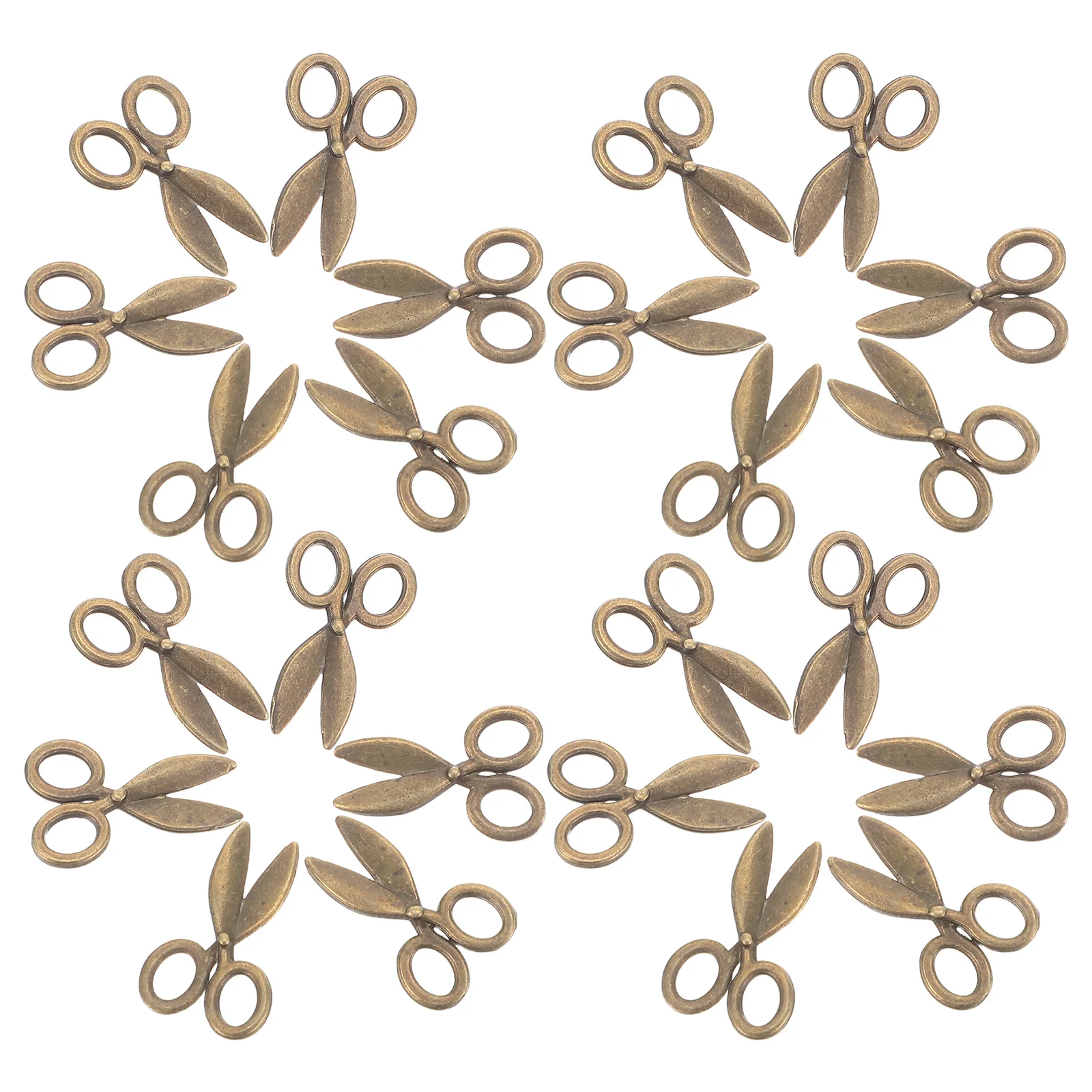 

50Pcs Miniature Metal Dollhouse Scissors Tiny Realistic Vintage Sewing Accessories for Micro Landscape Crafting Dollhouse