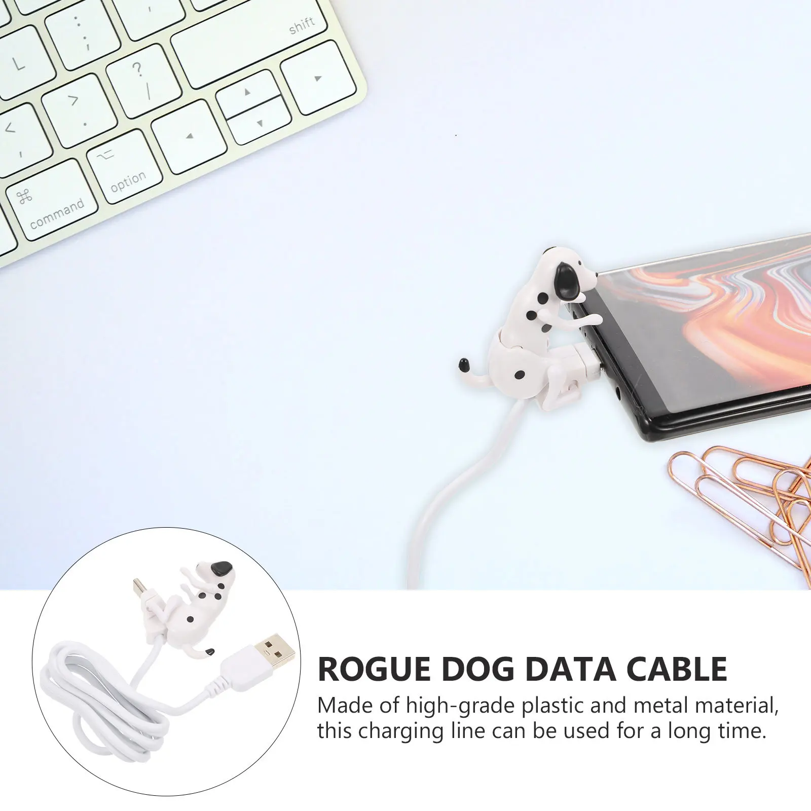 

Funny Dog Motion Charging Cable Type-C High-Durability USB Cable for Phone Data Transfer Reliable Plastic Metal Build Bedroom