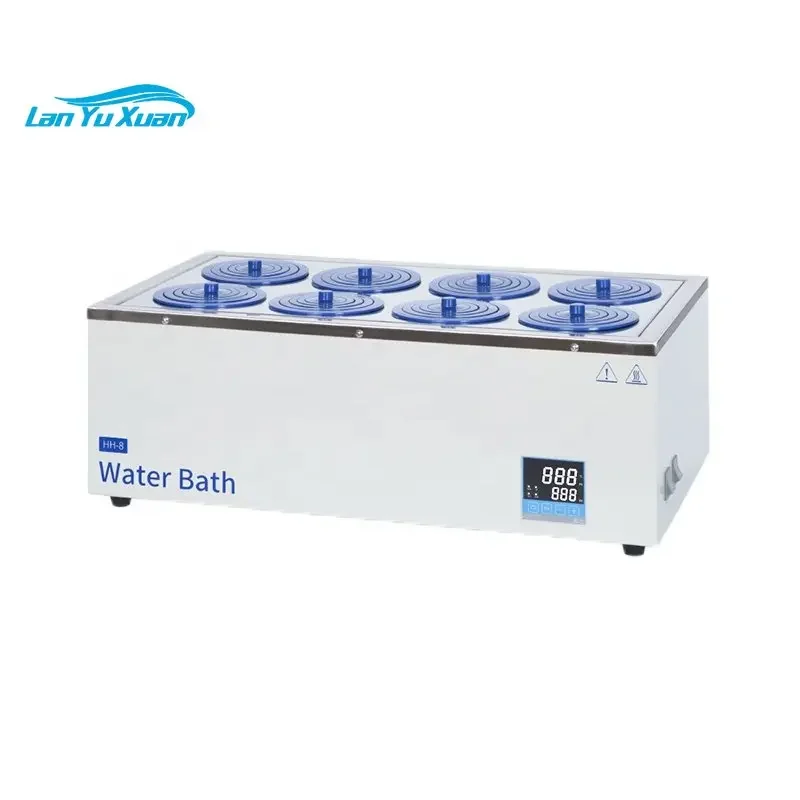 HH-8 Magnetic Stirring water bath laboratory 24L Stainless Steel Liner Thermostat Tank 8 Hole thermostatic Water Bath