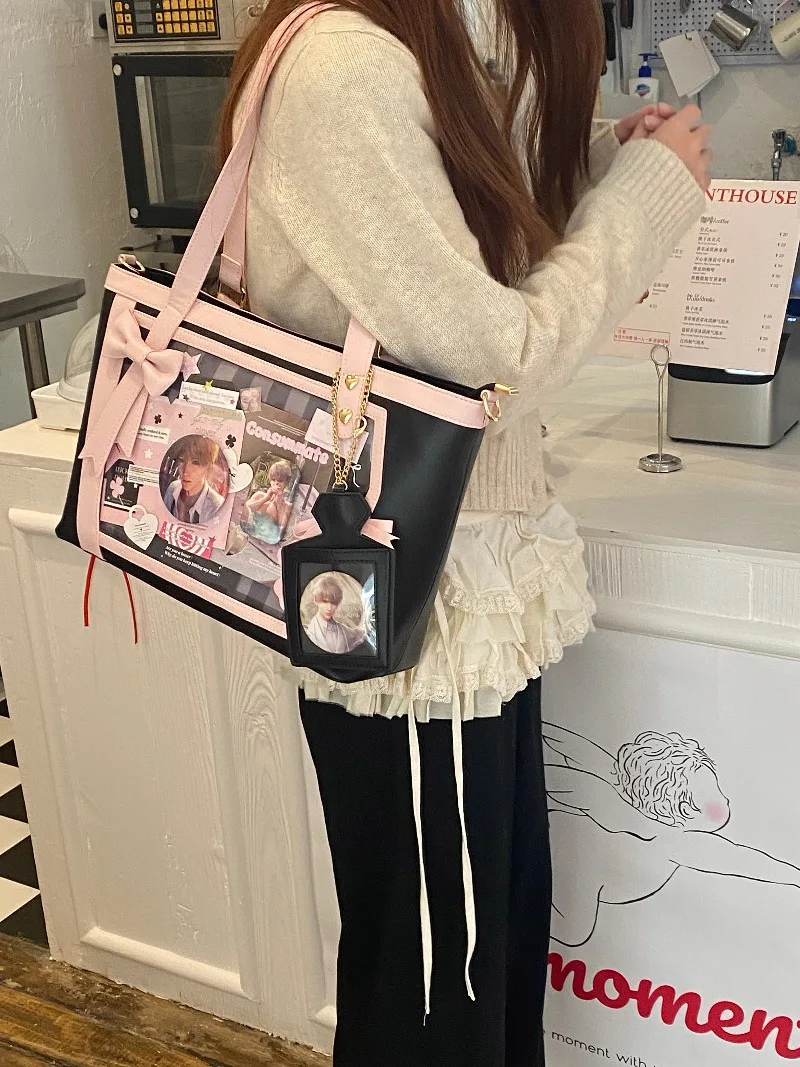 Y2k Shopping Bags Original Design Perfume Lily Crossbody Shoulder Bag Cute Large Capacity Pain Bag Japanese Sweet Cute Handbag