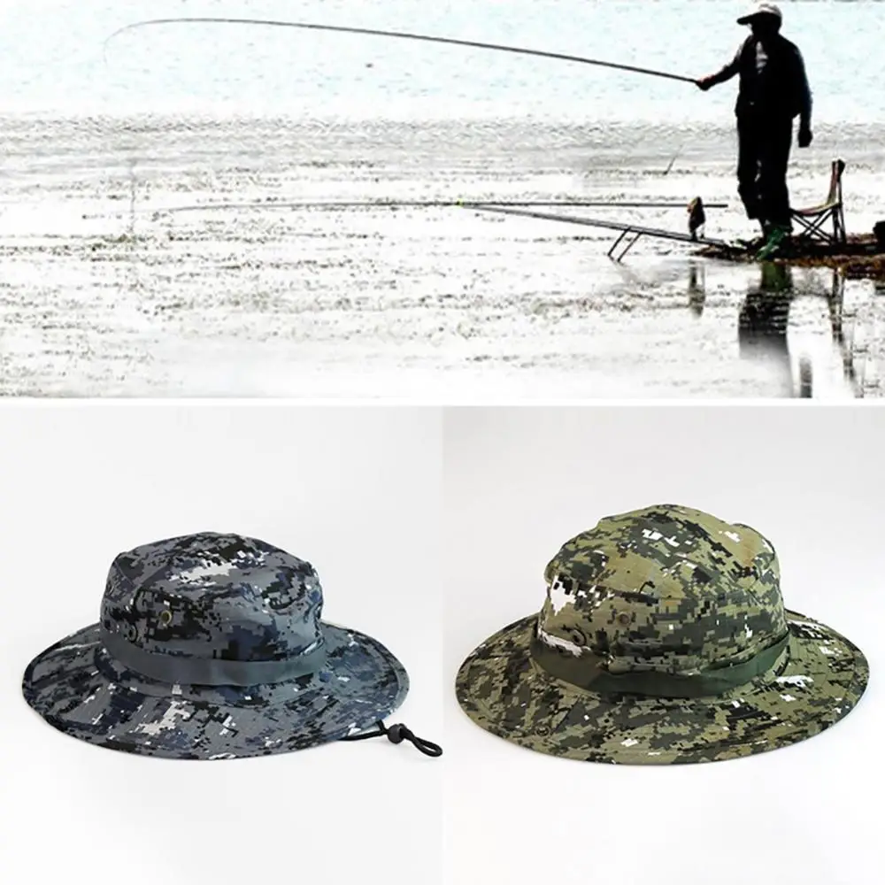 Cotton Hunting Hat Hat Men Cap Women Sports Boonie Washed Twill Chin Cord Camouflage Travel Sun Bucket Style Fisherman