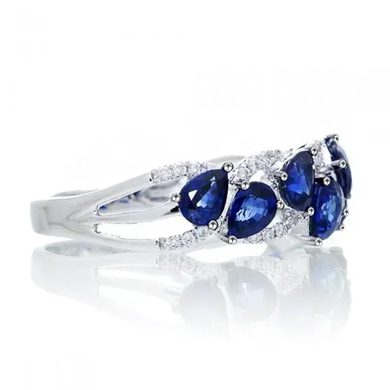 New Klein Water Drop Zirconia Ring for Women's Engagement Party Jewelry Fashion Design   Wedding Accessories Gift