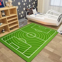 3D Football Field Capet for Kids Room Anti-slip Lager Size Bedroom Carpet Children Washable Baby Room Play Floor Mat Boy's Rug