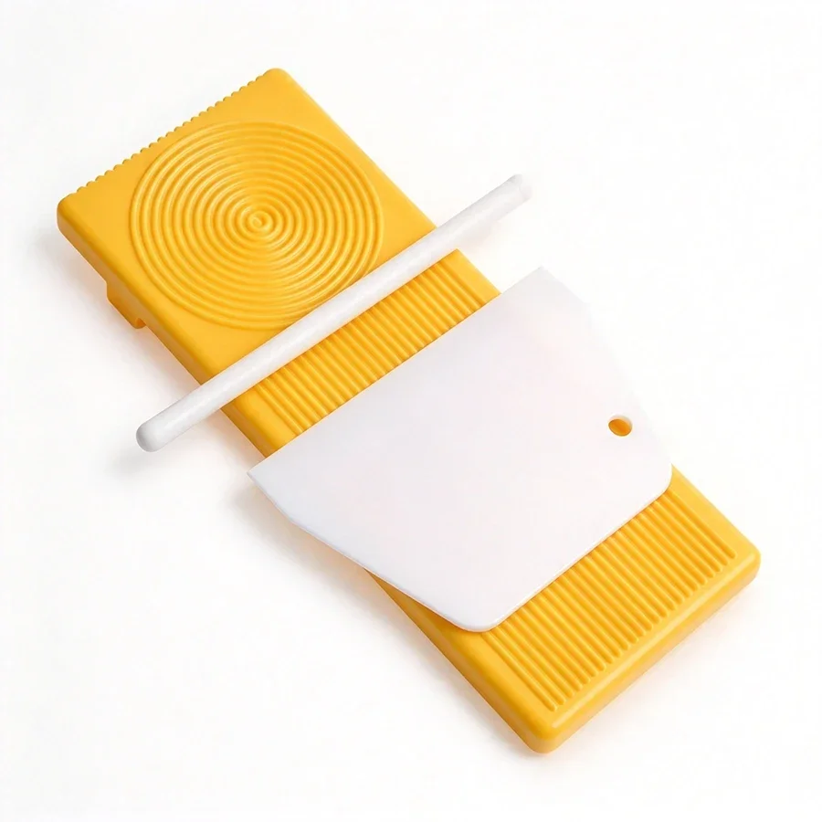 3Pc Gnocchi Board Set with Rolling Pin & Dough Scraper, Plastic Pasta Maker Tool for Homemade Shell Noodles Orecchiette