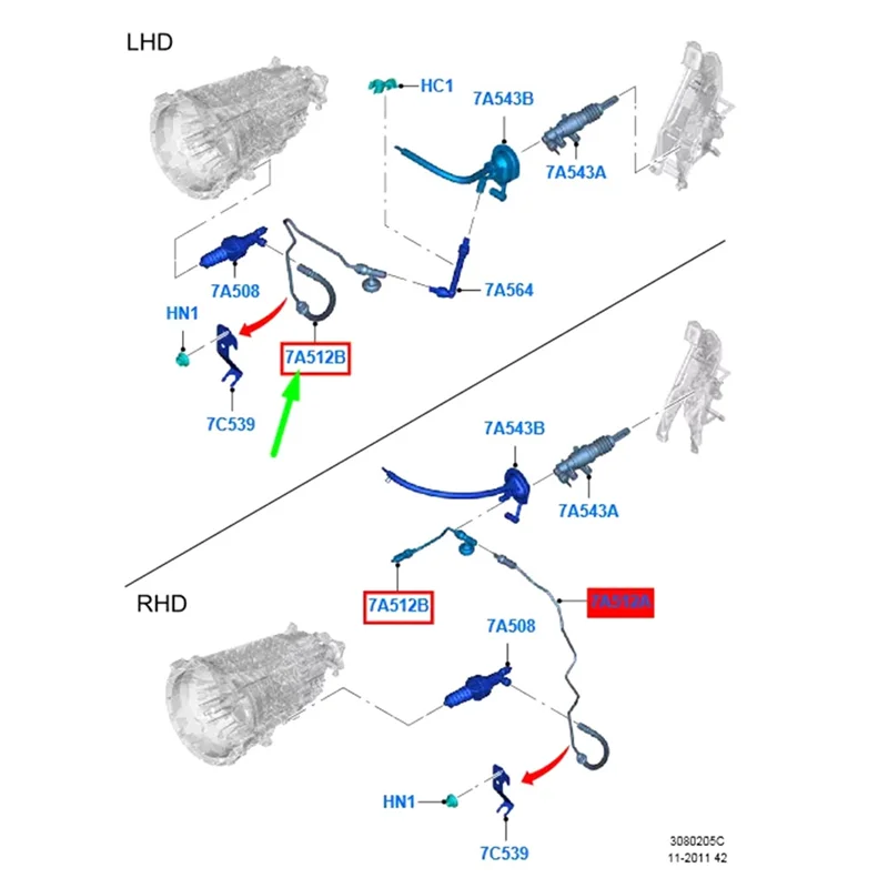 

Для Ford Ranger T6 MK1 T7 2011-2016 шланг главного цилиндра сцепления EB3G-7A512-AA 5359533 AB39-7A512JB-A14Z