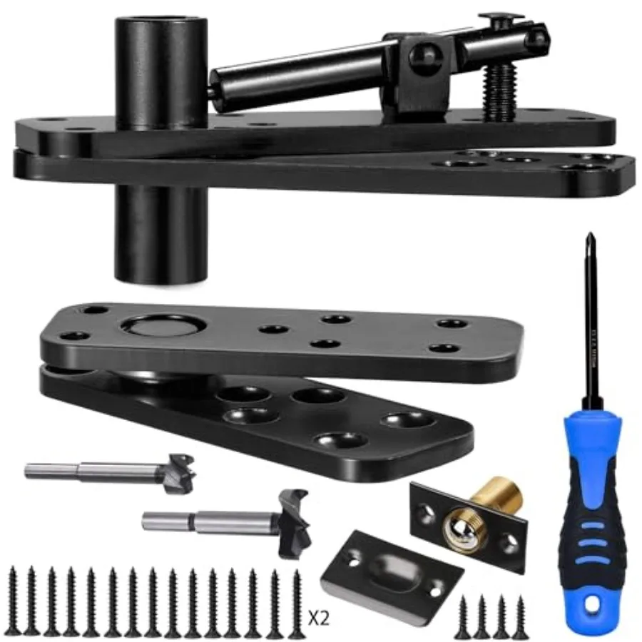 

Heavy Duty Hidden Door Hinges - Thickened Solid Steel Pivot Hinge 360° Rotation, 570lbs Load Hidden Hinges for Secret Doors, Mu