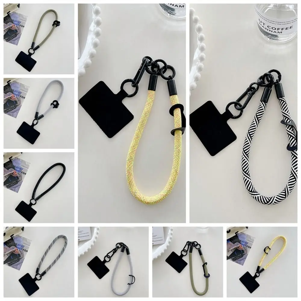 Luxury Snake Texture Phone Wrist Strap Phone Charm Anti-lost Cellphone Lanyard Short Nylon Mobile Phone Strap Phone Case Hanging