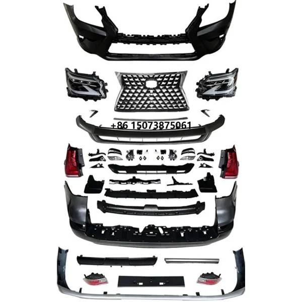 For 2020 GX Upgraded Front and Rear Bumper Grille Front and Rear Lights, Body Kit Upgrade Assembly