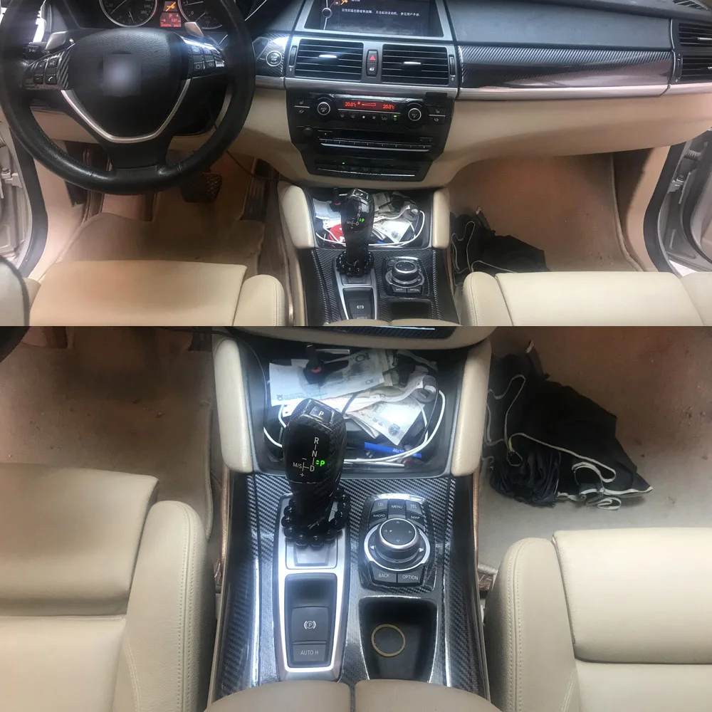 

Для BMW X5X6 F70/F71 2007-2013 автомобильный Стайлинг 3D/5D углеродное волокно салон автомобиля центральная консоль цветная молдинг наклейки наклейки детали