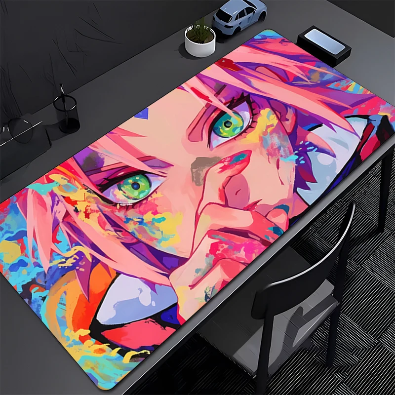 

Mousepad Large NARUTO Haruno Sakura Gaming Keyboard Gamer Mouse Pad on The Table Desk Mat coaster PC carpet HD Anime Mouse Mats