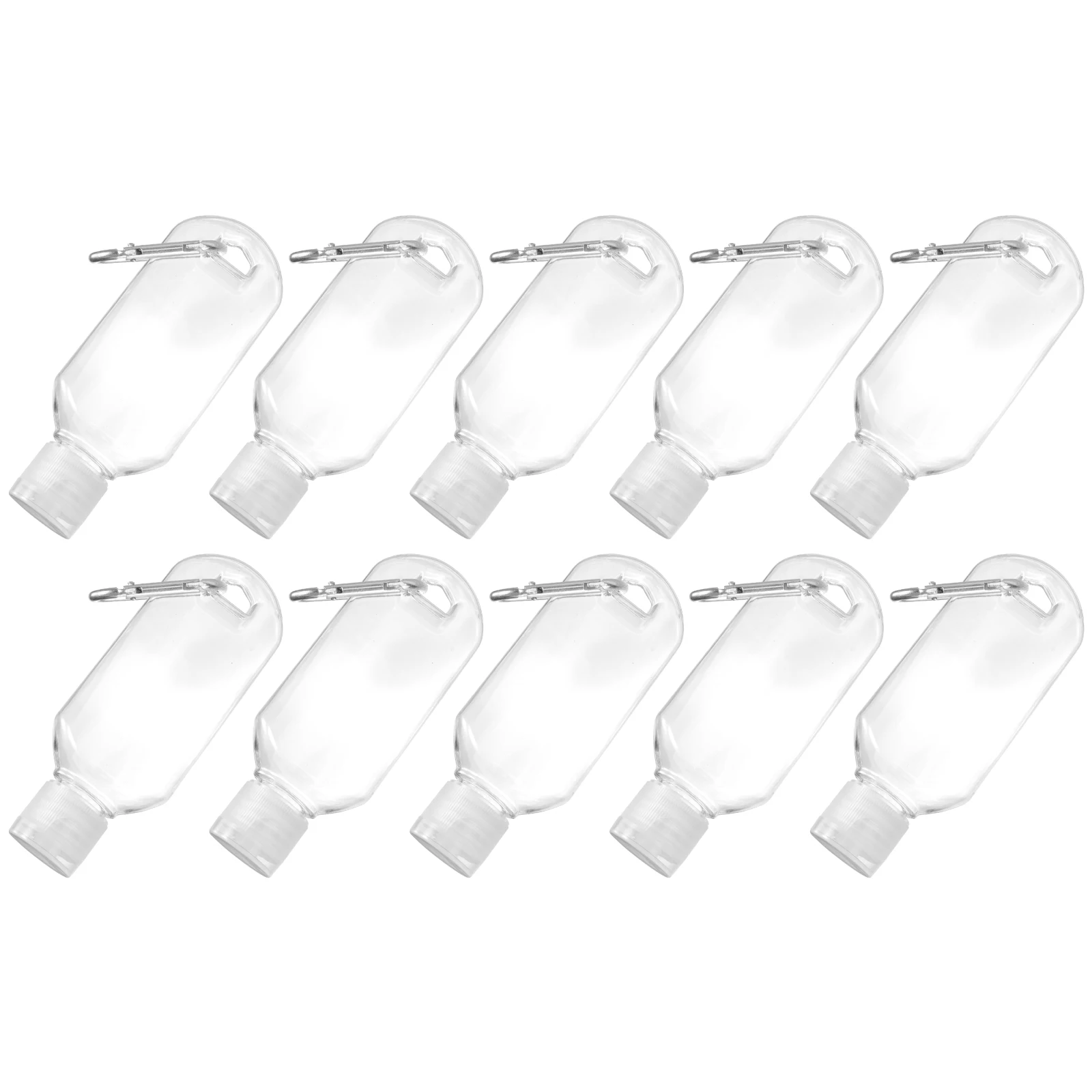 

10 Pcs Refillable Bottles Durable Eco Friendly Hand Lotion Face Wash Shampoo Storage Bottles with Hook for Travel