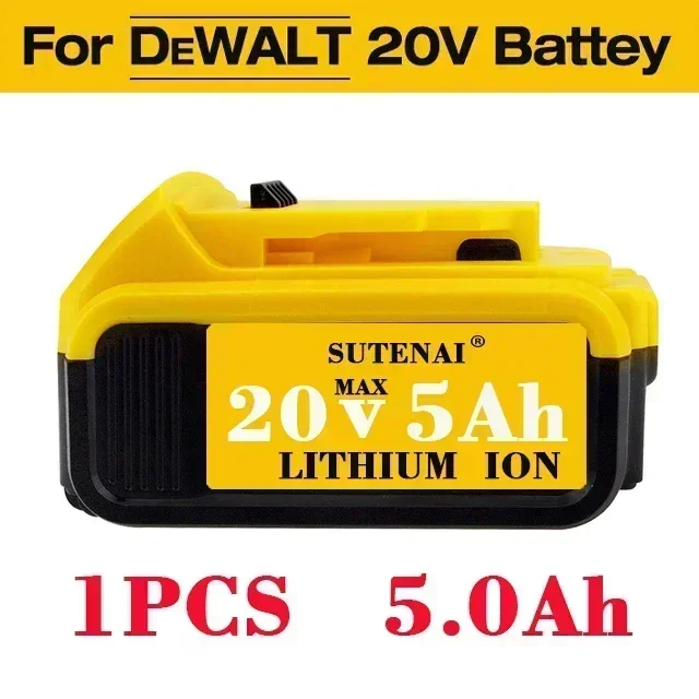 

2023 Upgrade DCB200 20V 6000mAh Battery , charger For Dewalt 18V DCB184 DCB200 DCB182 DCB180 DCB181 DCB182 DCB201 Tools Battery