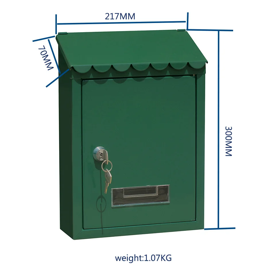 

Factory direct sales outdoor metal mailbox, European mailbox, villa home mailbox TX0080
