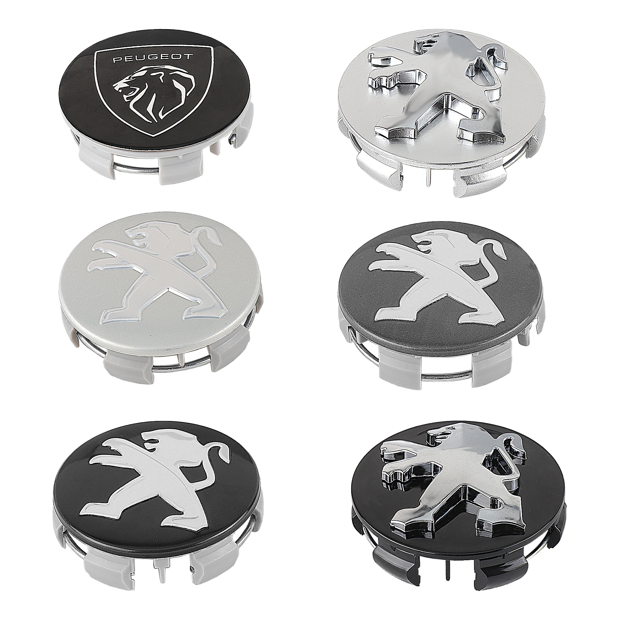 60mm Car Wheel Center Hub Cap Badge Rim Lid Decor Accessories For Peugeot GT 3008 308 T9 208 508 2008 5008 207 206 408 108 4008