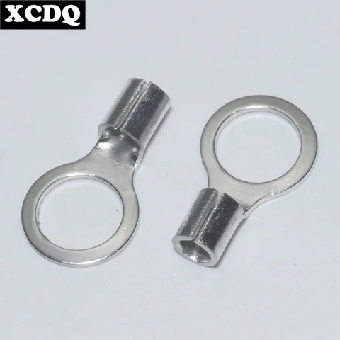 100pcs RNB Brass Ring Bare Terminal Block Connector Cable Lugs Wire Crimping Tips Electrical Connection Strips 12V 2.5mm 4mm 6mm 10 best sales 12v terminal - №6