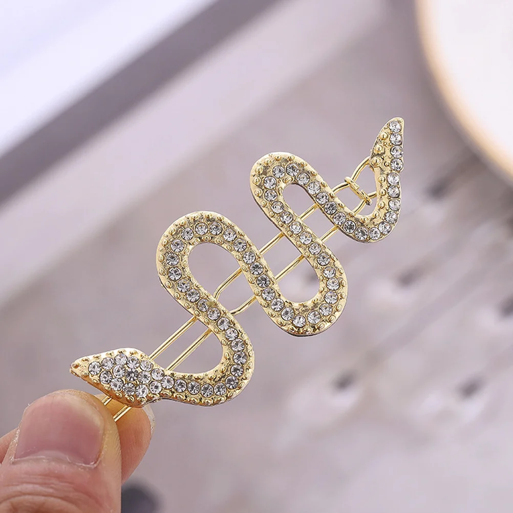 

Hair Accessories Snake Hairpin Toppers Barrettes for Women Crystal Women's Charms