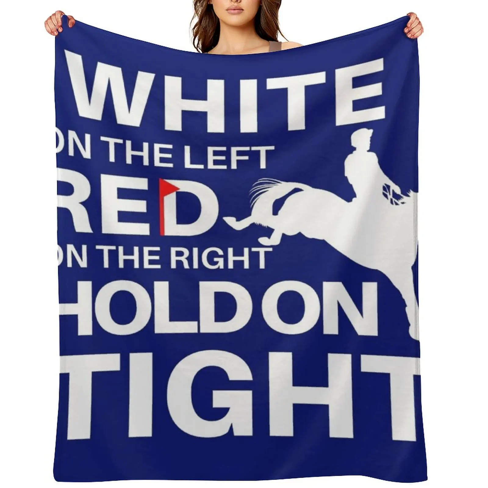 White on the Left, Red on the Right Eventing Horse Design Throw Blanket Weighted Heavy Bed Fashionable Travel Blankets