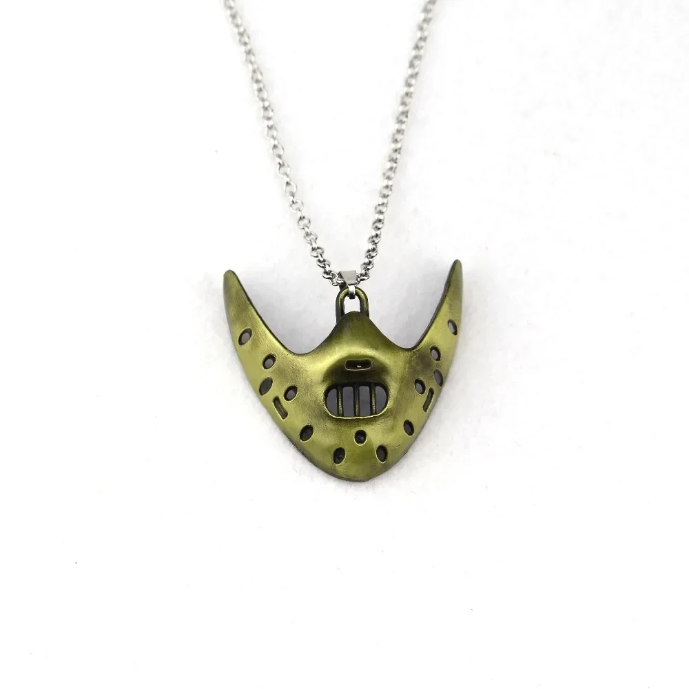 The Silence of The Lambs Mask Hannibal Lecter Horror Pendant Necklace Movie Jewelry Gifts