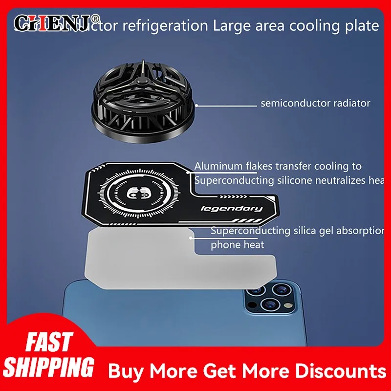 Phone Radiator Magnetic Suction Heat Dissipation Patch Pad Mobile Phone Cooling Plate Heat Sink Expend Gaming Radiator Stickers
