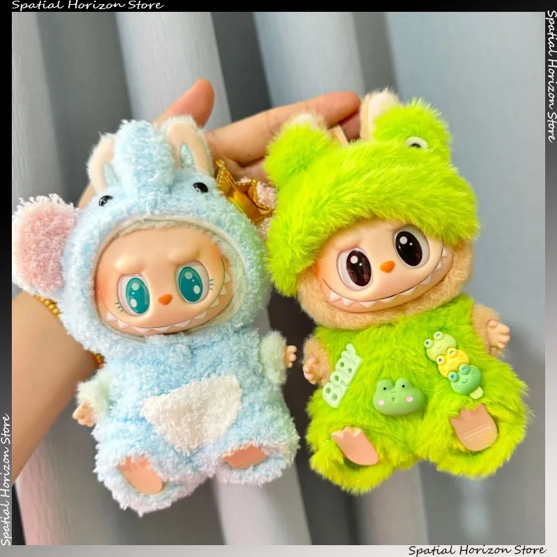 Mini mala plyš doll's živočich oblečení obleček příslušenství roztomilá králík slon mikina labubu modla panenek DIY oblečení