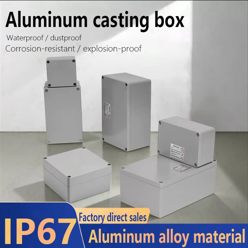 Metal Waterproof Junction Box with Sealed Electronic Housing, Made of Cast Aluminum, for Outdoor Explosion-Proof Engineering Box