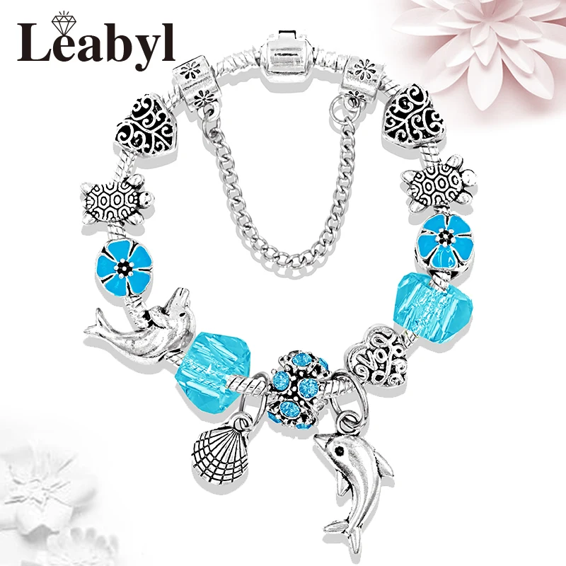 Classic Dolphin Charm Bracelets & Bangles for Women, Gift