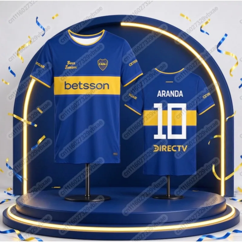 Boca Juniors 202627 Fußballtrikot, 3D-Druck Schnell Trocknendes Atmungsaktives T-Shirt, Herren- und Damen-Familien-Fußball-Sportbekleidung – Detail 4