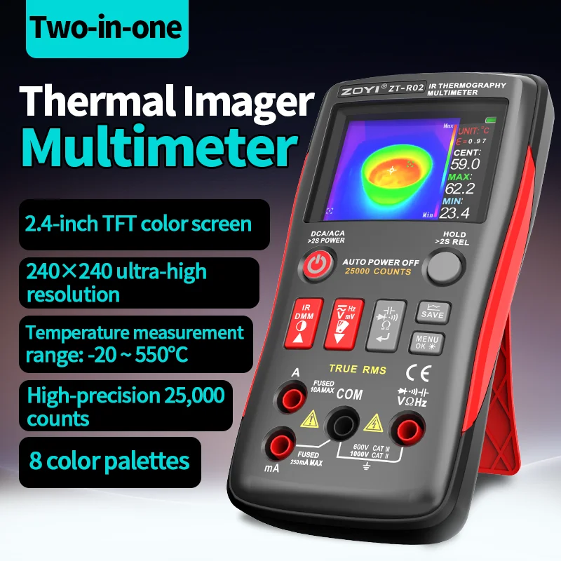 Zoyi ZT-R02 Handheld HD Infrared Thermal Imager & Multimeter