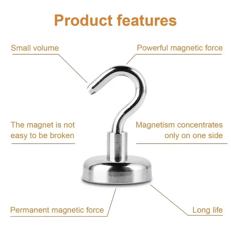 1pcs Super Strong Magnetic Hooks, 25Lbs Heavy Duty Magnetic Hooks For Hanging, Magnet Hooks For Cruise Ship, Camping Grill, Kit
