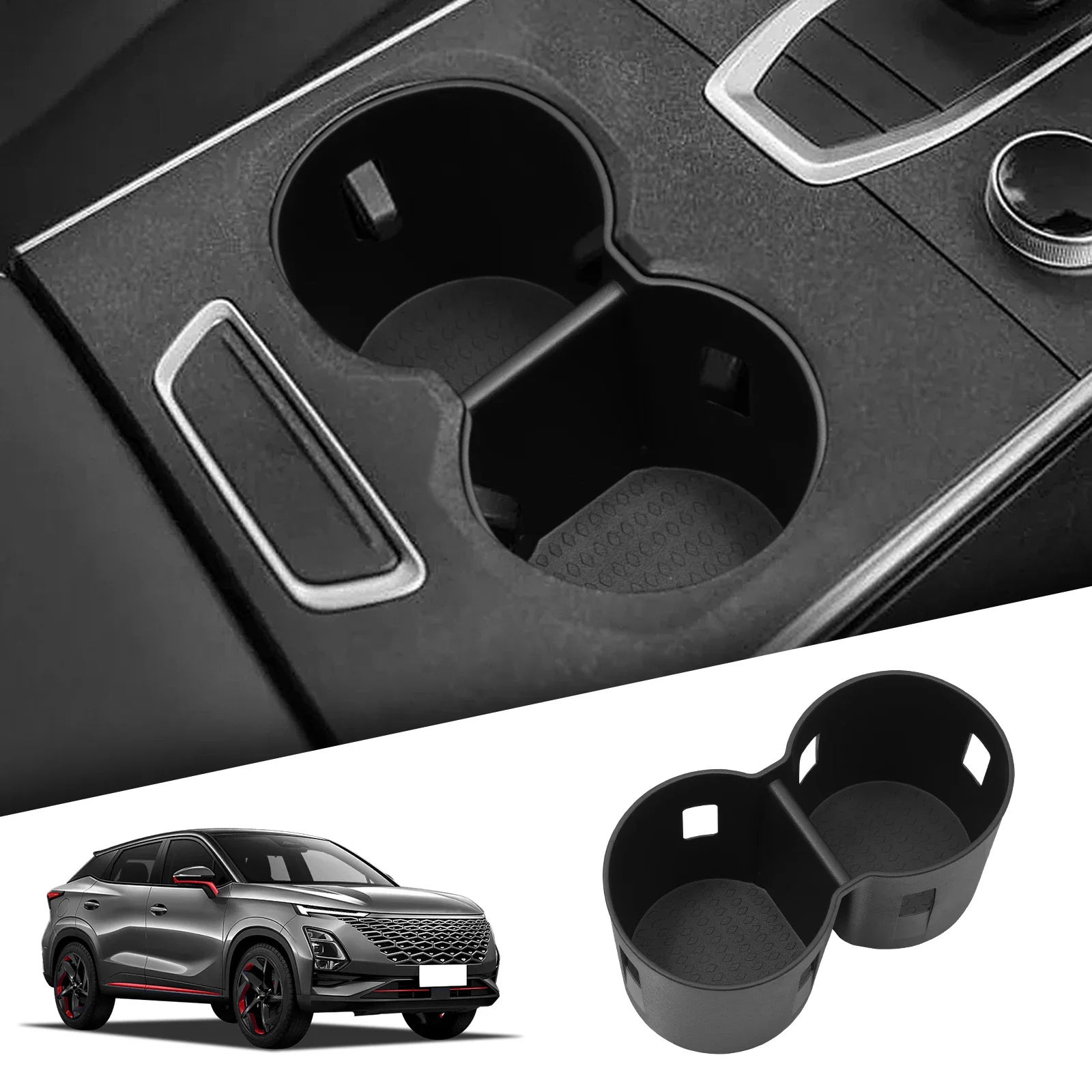 

Chery OMODA 5 C5 FX Fuel 2022-2025 TPE Center Console Cup Holder Insert Anti-Slip Storage Box Tray Organizer Car Interior