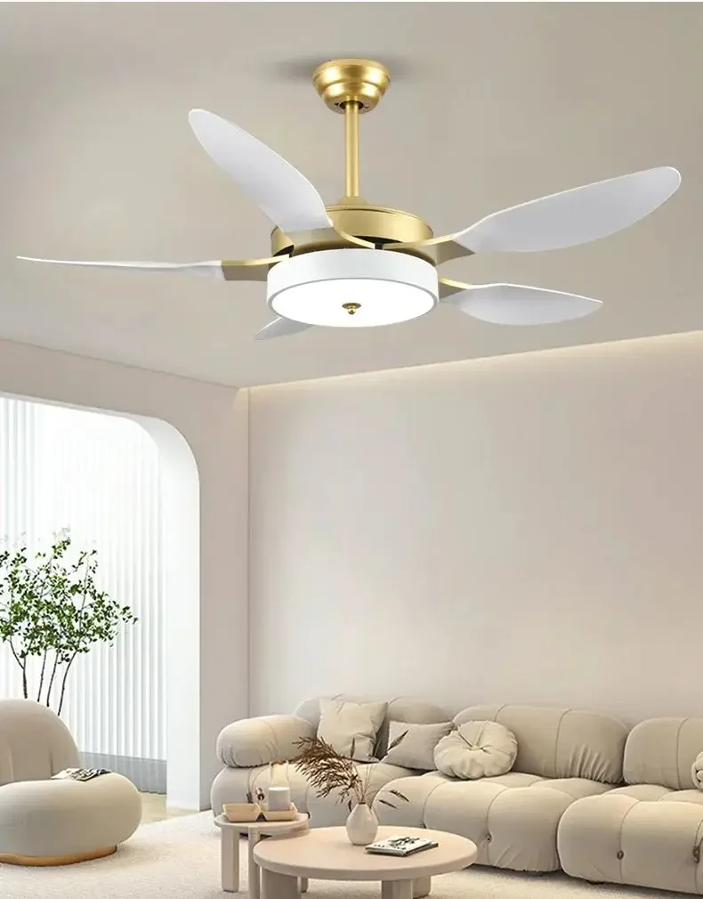 

New 42inch Modern LED Ceiling Fan Light Strong Winds Restaurant Living Room Household Electric Fan Mute With Lamp Ceiling Fan