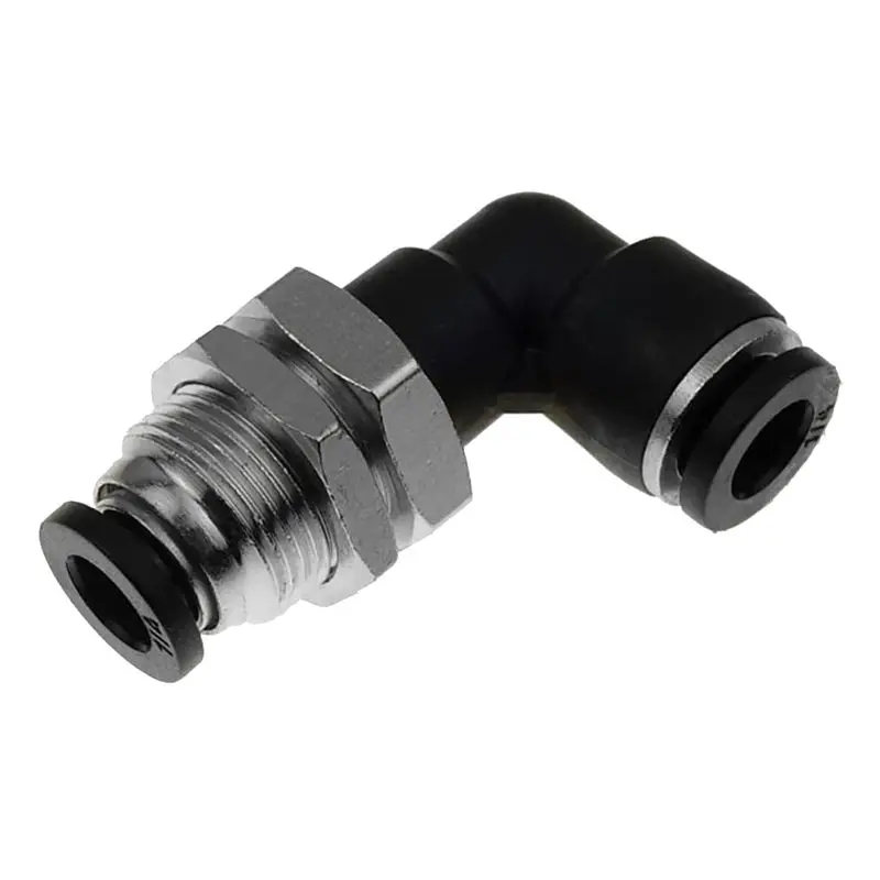 

Y17A 10Pcs Bulkhead Elbow 1/4in x 1/4in Tube OD Push to Connect Tube Fitting, 90 Degree Elbow Pneumatic Quick Connect Fitting
