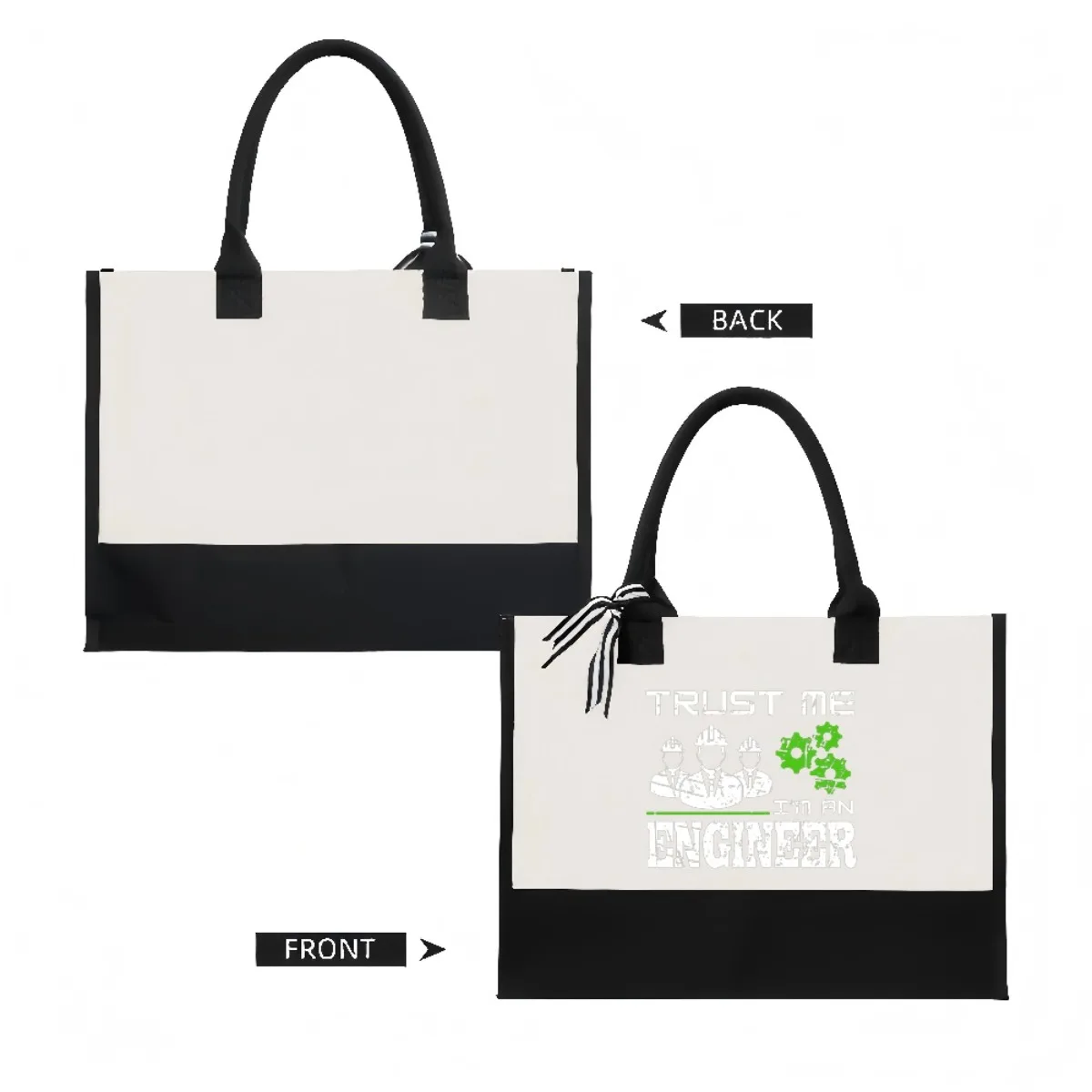 ثق بي أنا مهندس 2026 وصول جديد موضة عملية واسعة قابلة لإعادة الاستخدام حمل حقيبة نمط طباعة 2 لهجة الثقيلة كبيرة Sho