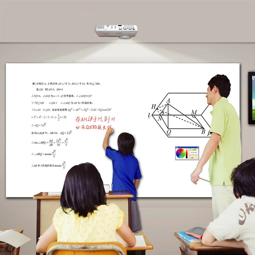 OWAYEDU Interactive Digital Whiteboard,Turn Projection Surface To Touch Screen,Electronic Smart Board For Training,Meeting