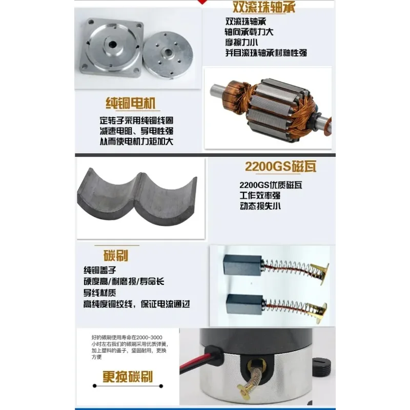 400W 500W 12V 24V 48V  DC motor + RV50 worm gear reducer, high torque, multi-speed, speed ratio, adjustable speed