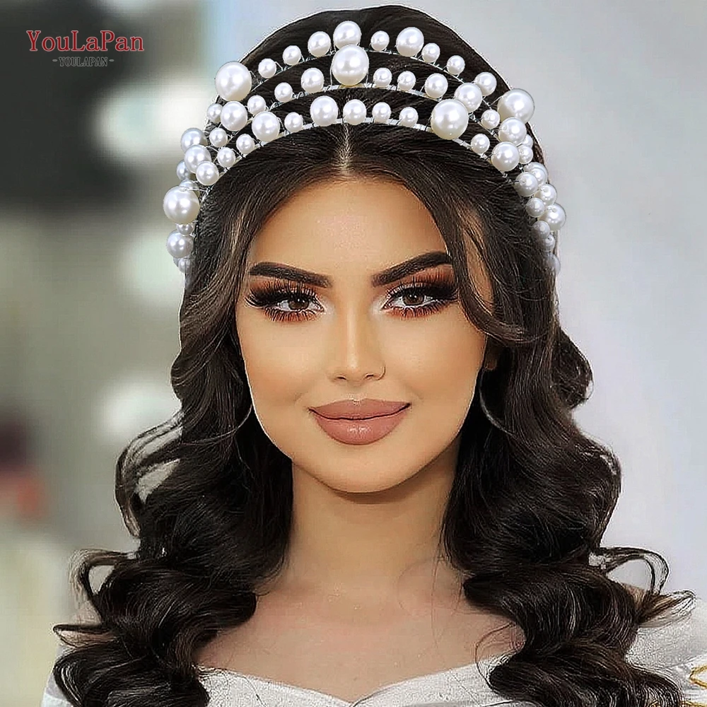 

YouLaPan Elegant Multi-layer Pearl Head Hoop Hair Accessories Wedding Headpieces Banquet Party Event Hairstyle Headband HP951