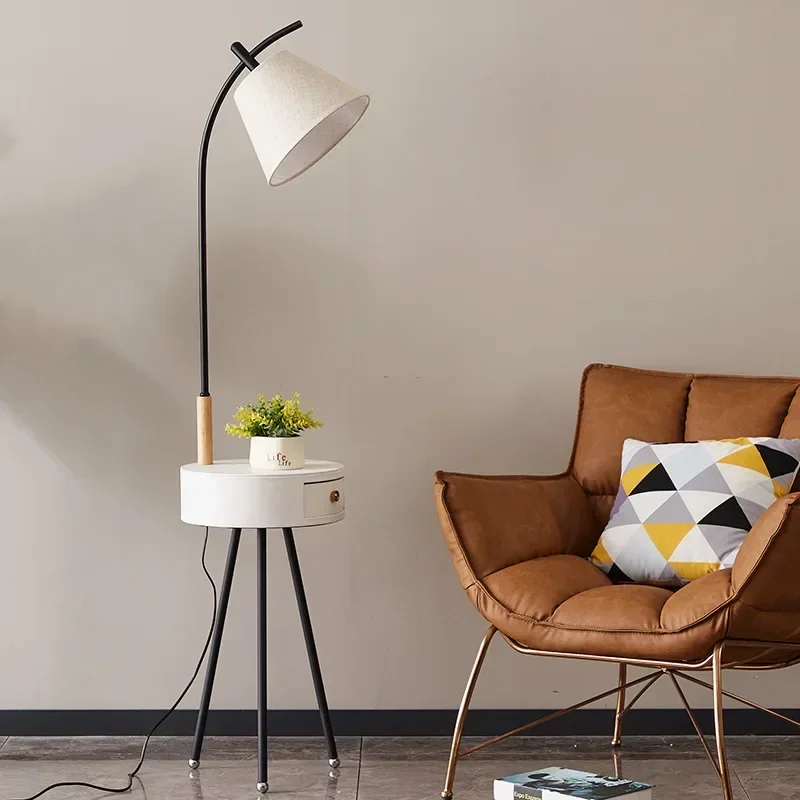 Minimalista Modern Floor Lamp, Sala de armazenamento Rack, gaveta, sofá, mesa de café, Quarto criativo, abajur de cabeceira