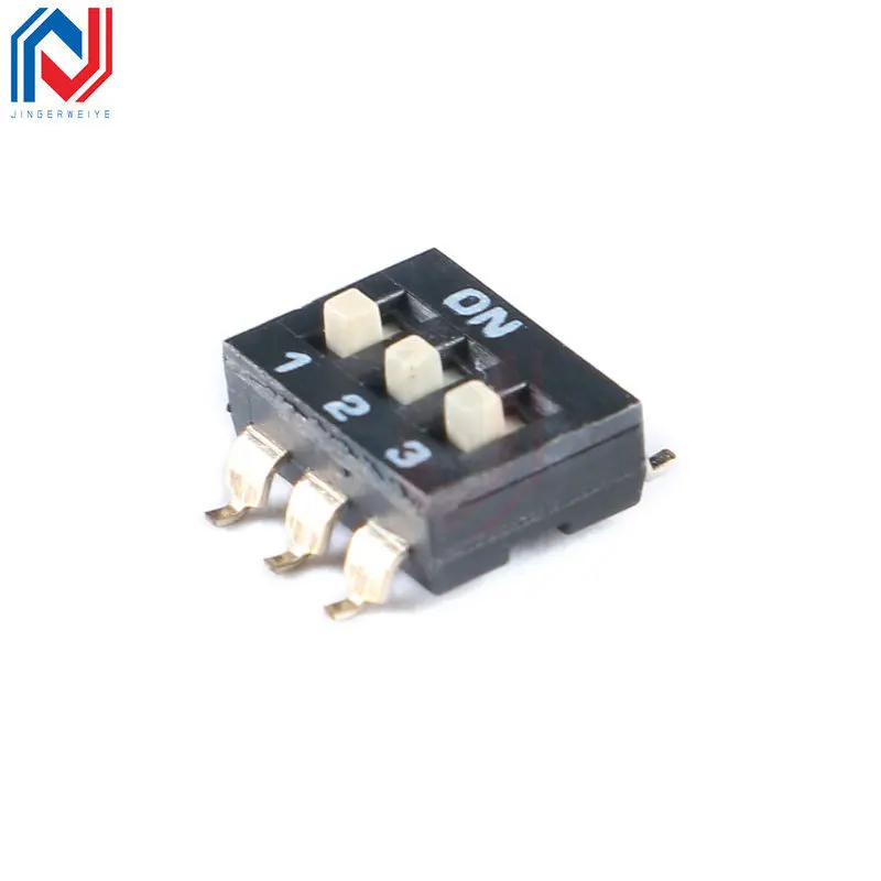 Slide Type SMT SMD Dip Switch Toggle 2.54mm 2Row 4Pin 2 Position/8 Pin 4 Position/ 16Pin 8 Position black Switch Gold Plated Pin