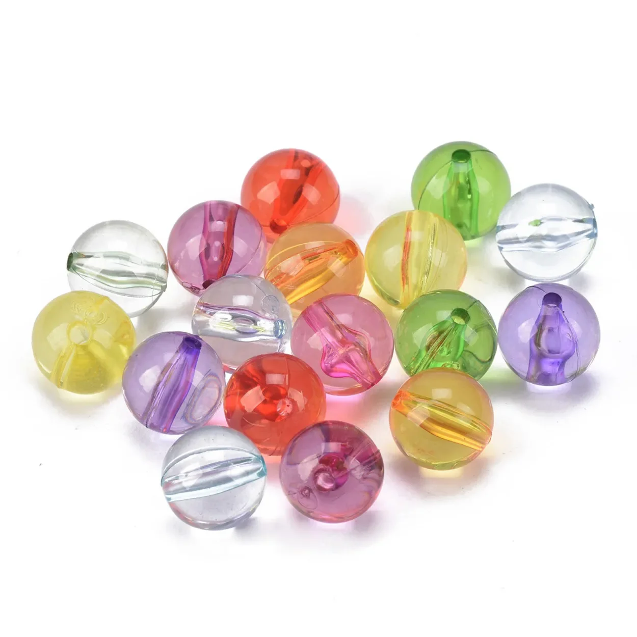 

Round Acrylic Plastic Transparent Loose Beads Lot 6mm 8mm 10mm 12mm 14mm 16mm for Jewelry Making DIY Crafts Findings