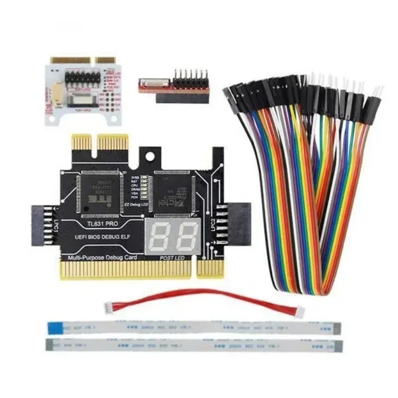 TL611 TL631 PRO Debug Card Desktop PCI Motherboard PCI‑E Notebook Diagnostic Card Test LPC DEBUG
