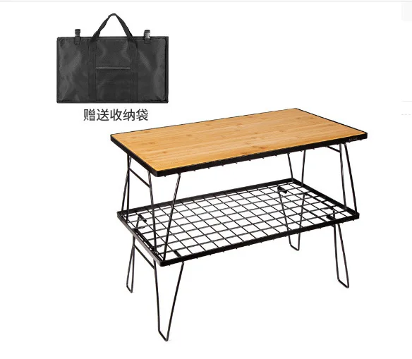 Draagbare Picknick Camping Tafel Draagbare Picknick Camping Bureau Vouwen Ijzer Netto Tafel Hoge Temperatuur Handig Tuinmeubilair