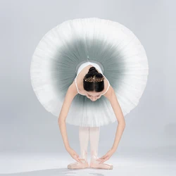 Women Ballet Tutu Skirts Teen Adult 7 Layers Swan Lake Performance Ballet Tutu Dance Practice Skirt Gradient Dance Tutu Dress