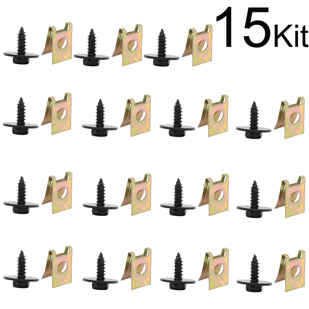 80-Piece BMW Screw & U-Nut Clip Fastener Kit – Fender, Bumper, Body Trim – For E46 E90 E92 F10 & More