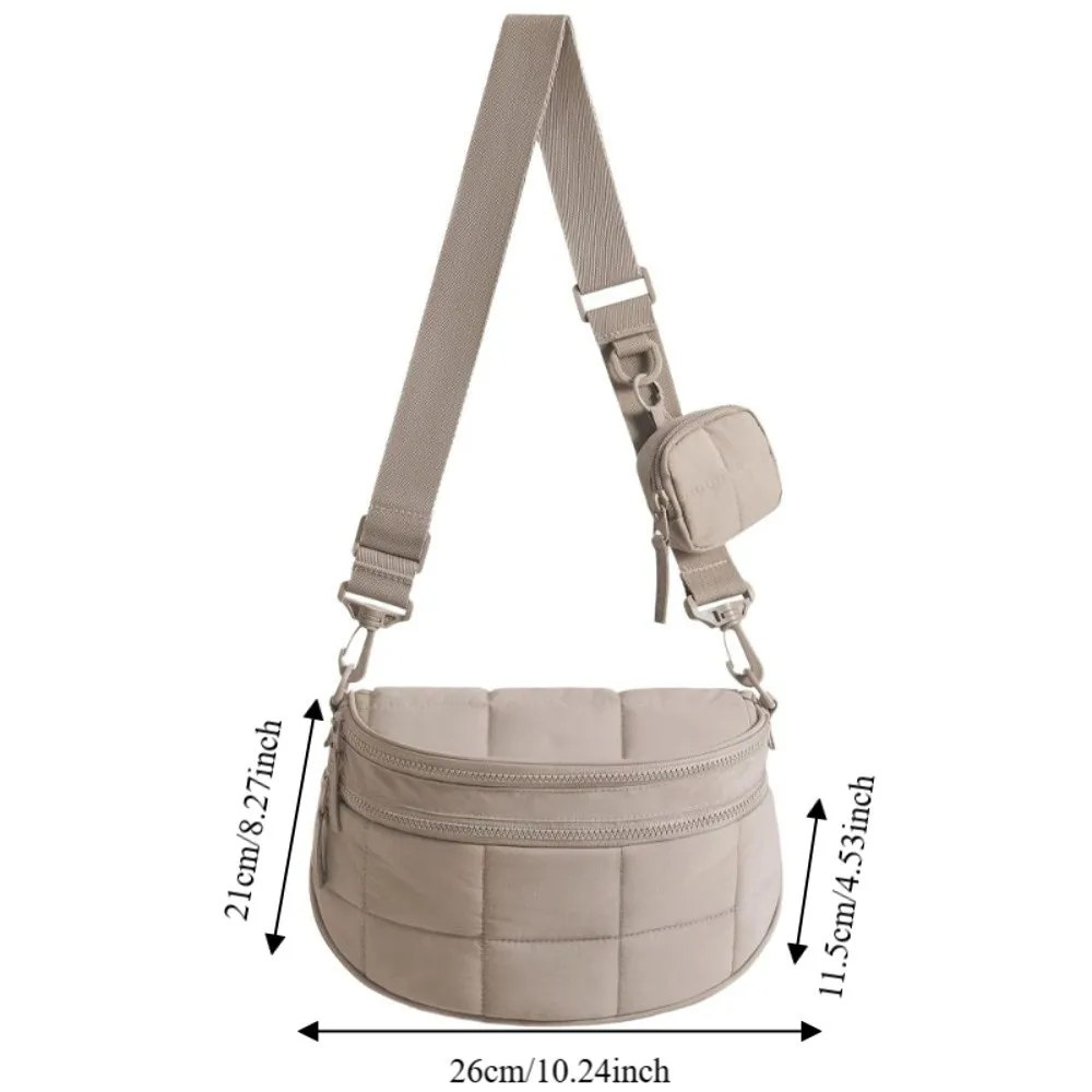 Fashion Large Capacity Shell Crossbody Bags Versatile Casual Quilted Shoulder Bag Lightweight Simple Dumpling Bag for Women view 6