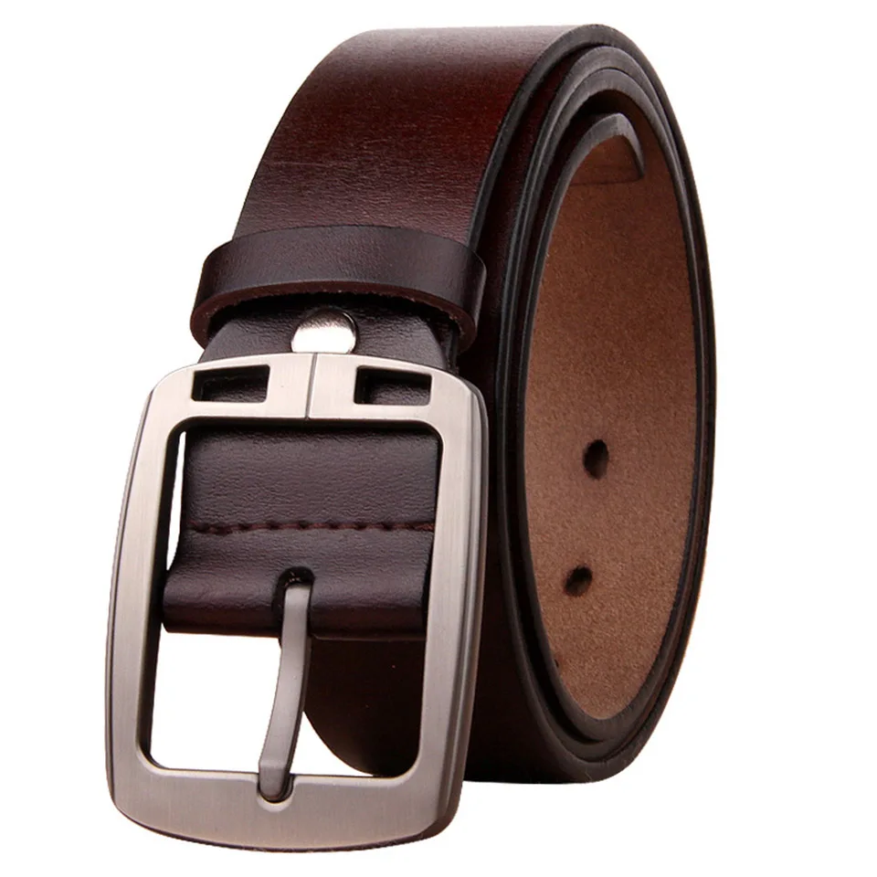 

New 3.7cm Casual Men's Needle Buckle Belt Korean Edition Middle Youth Fashion Business High Quality Travel Genuine Leather Belt