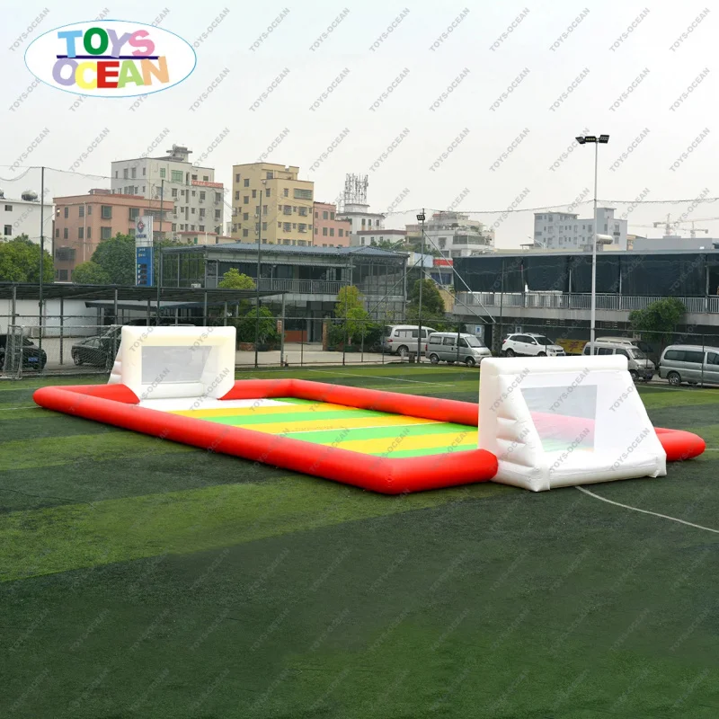 Factory Customized High Quality Outdoor Large Soccer Sports Game goal Inflatable Soap Football Field for Sale