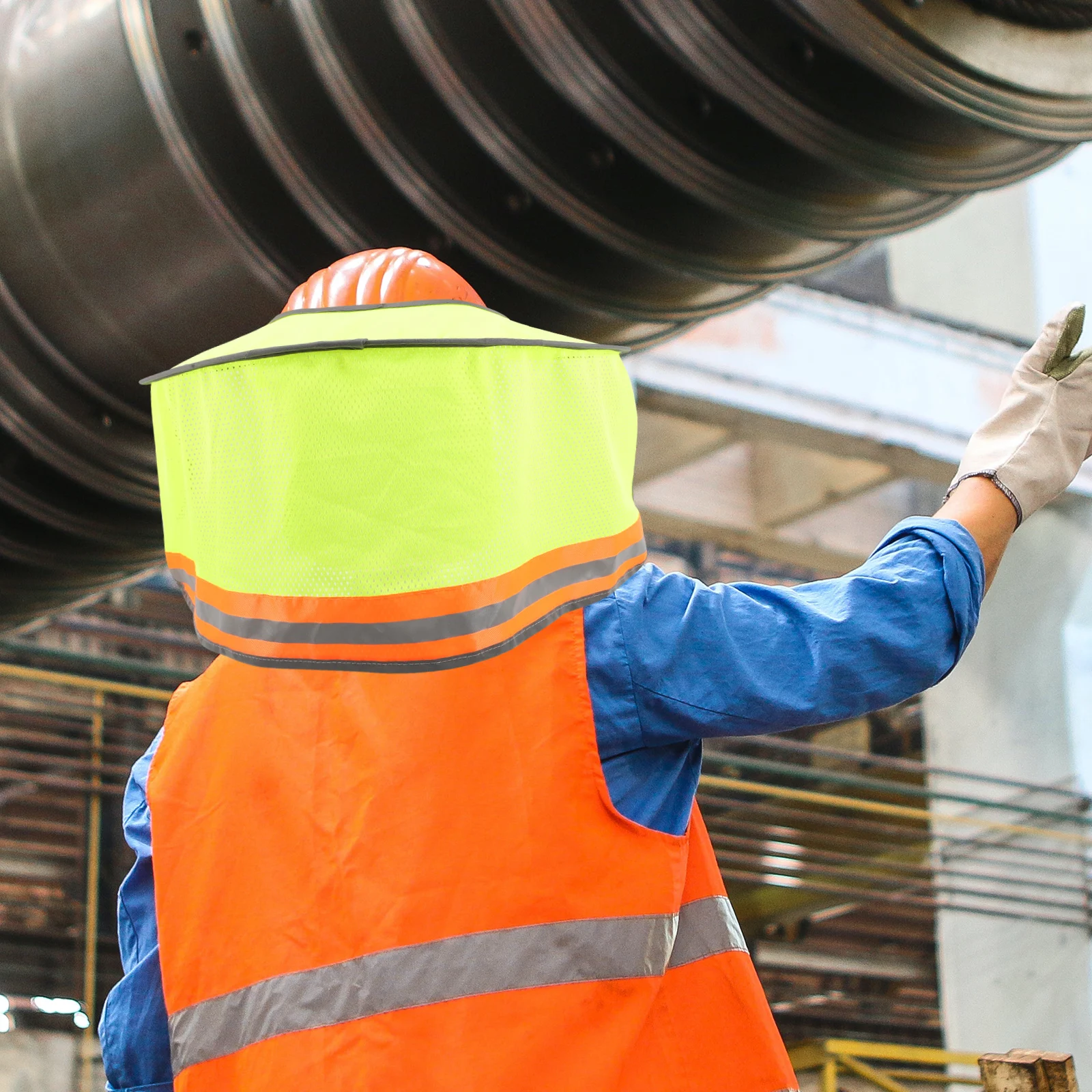 2Pcs Sun Protection Hard Hat Accessories Neck Shield Sunshade Safety Visor Outdoor Gardening Cycling Labor Protective