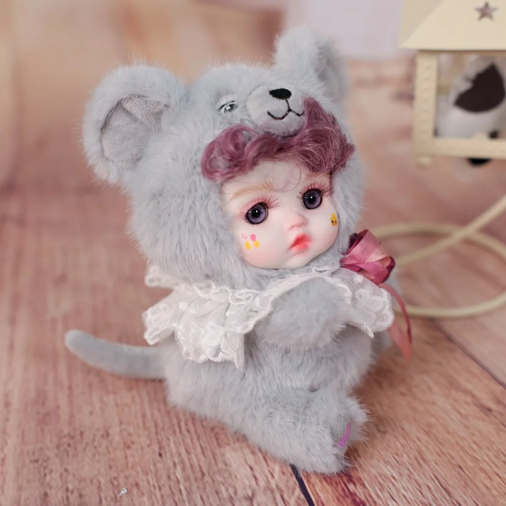 Cloveray Original 8 pouces Super mignon poupée en porcelaine Kawaii céramique visage corps en peluche poupée de haute qualité à la main collecte Art cadeau