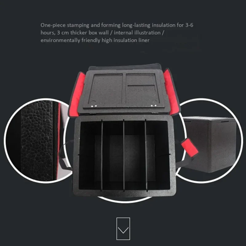 47 L Takeaway Type Insulation Delivery Package Pizza Bags Food Refrigerated Box Waterproof Cooler Suitcase Car Handbag Shoulder