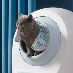 MEET Closed Cat Litter Box Door Curtain Detachable and Washable Fully Block Odor Customized and Replaceable Pet Cleaning